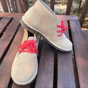 NWOT LL Bean Chukka Boots Kids 2 Tan Suede Ankle Top Lace Up